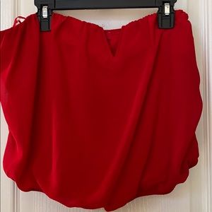 Red Guess tube top crop top